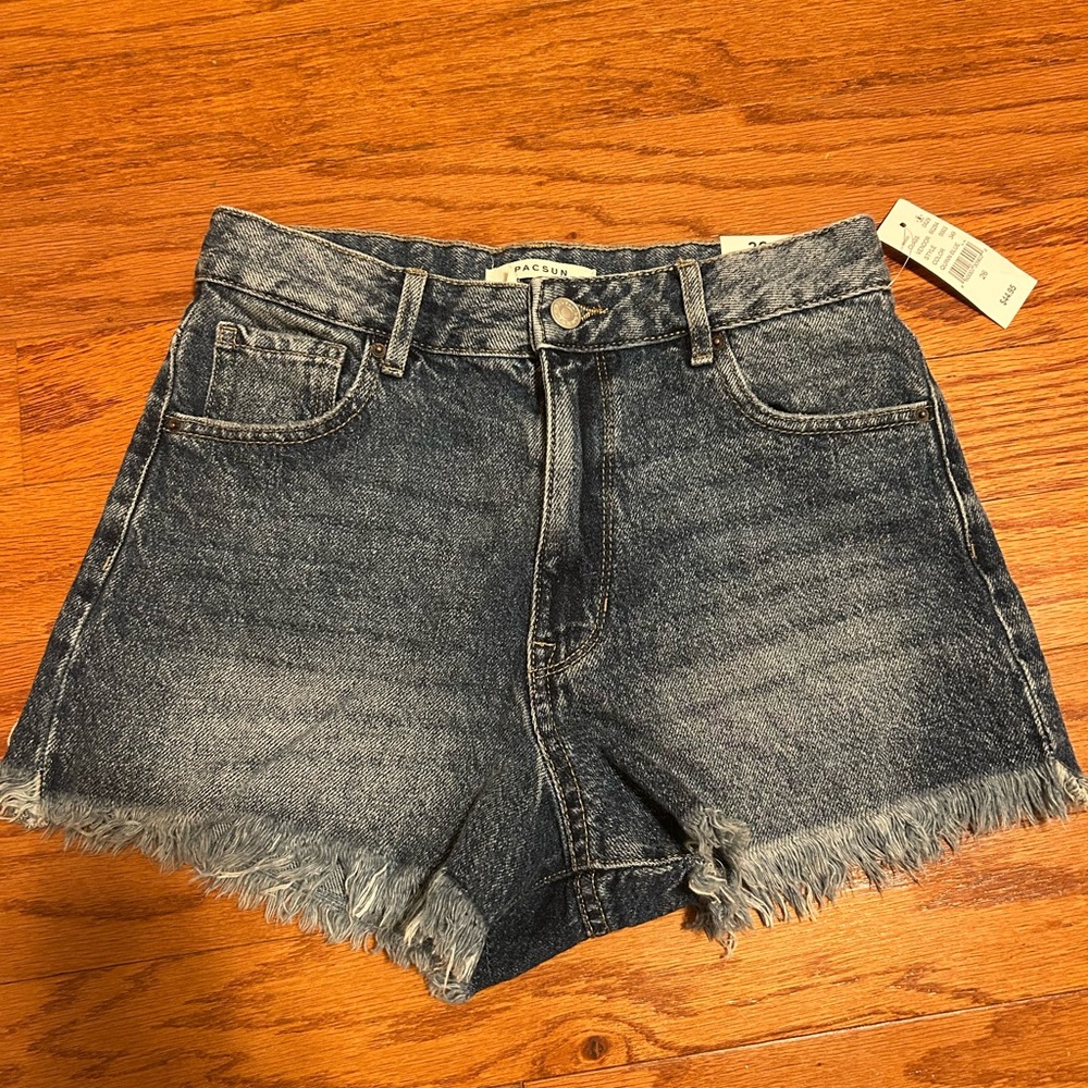 PacSun Jean Shorts Distressed Raw Hem